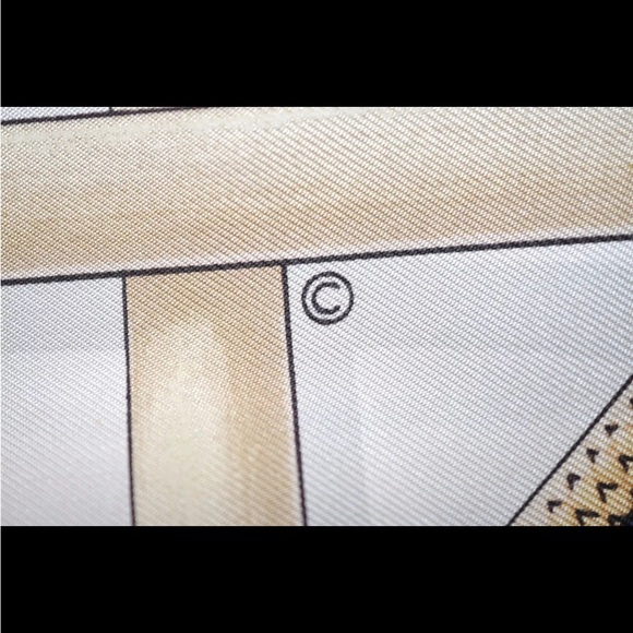 Authentic HERMES Carre 90 Scarf "Cannes et Pommeaux" Silk Navy - Picture 8 of 14